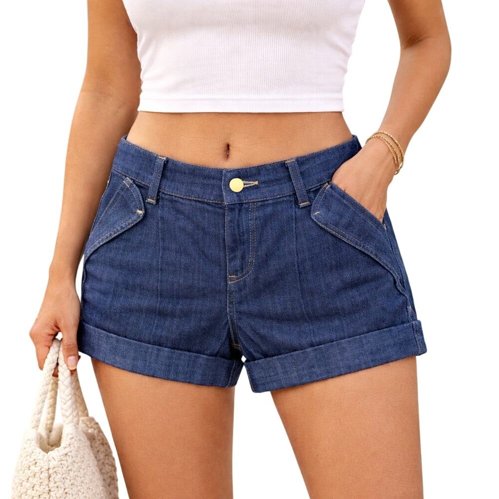 Joe's Jeans Women’s 32 Denim Jean Shorts Dark Wash 34” Waist Casual